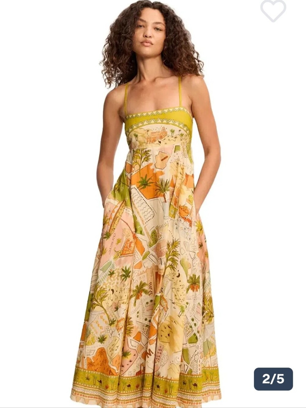 Alemais 100% Linen Bazaar Maxi Vacation Sundress Size US 6 - Picture 3 of 14